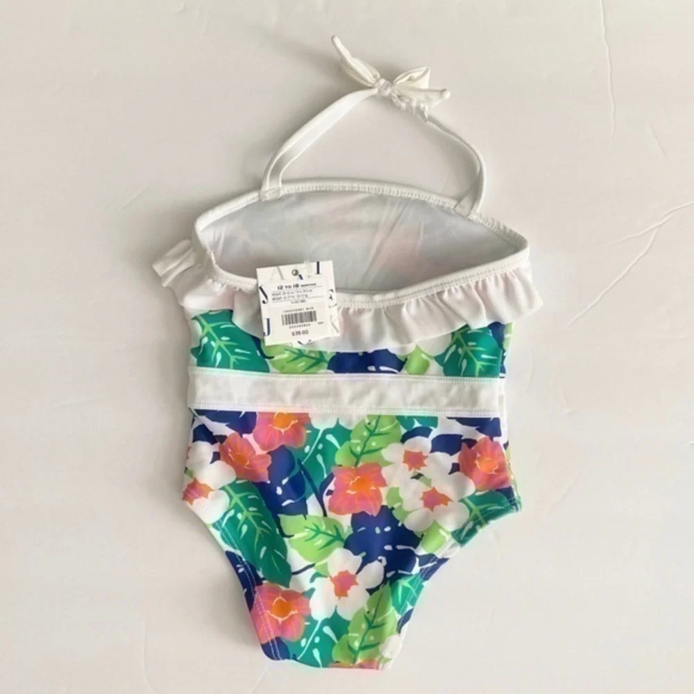 NWT Janie & Jack Baby Girl Set of 2 Swimsuits Bundle 12-18 Months - Picture 3 of 11
